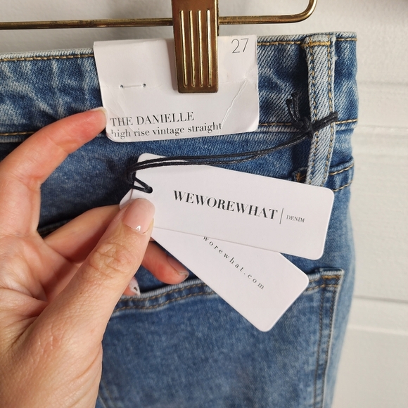 NEW We Wore What The Danielle Jeans High Rise Straight 27 - Picture 8 of 14